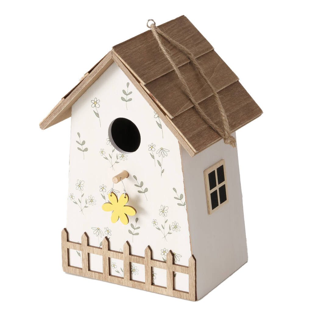 BOLTZE GRUPPE GmbH Nistkasten Nistkasten aus Holz KAMILLE, mit Blumenmuster, Höhe 22 cm, mit Blumenmuster