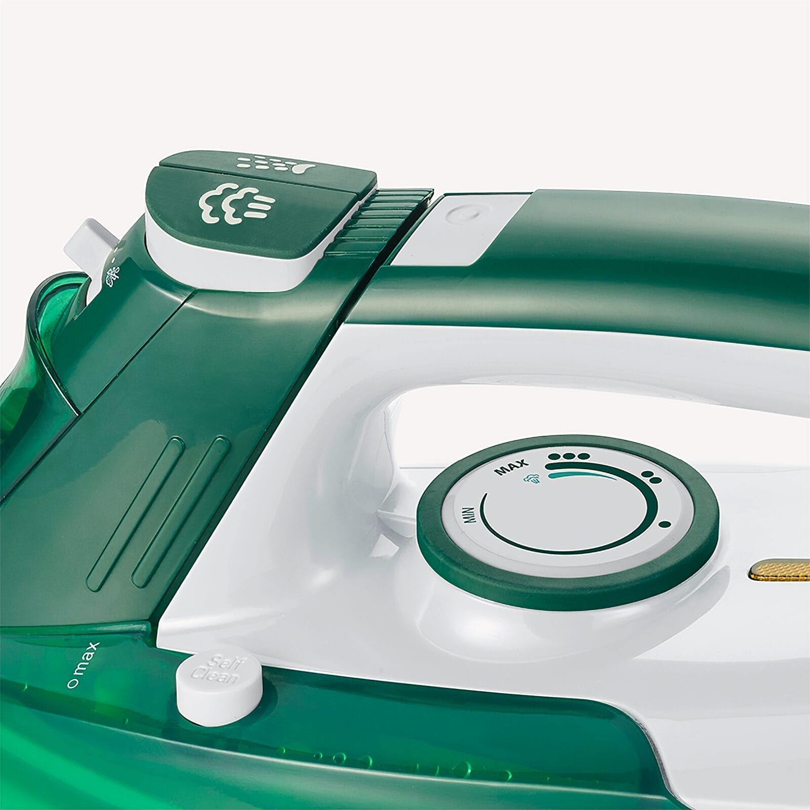 Severin Dampfbügeleisen BA 3261, 2400 W, Edelstahlsohle, 2400W, 85g/min Dampfstoß, abnehmbarer Wassertank, grün