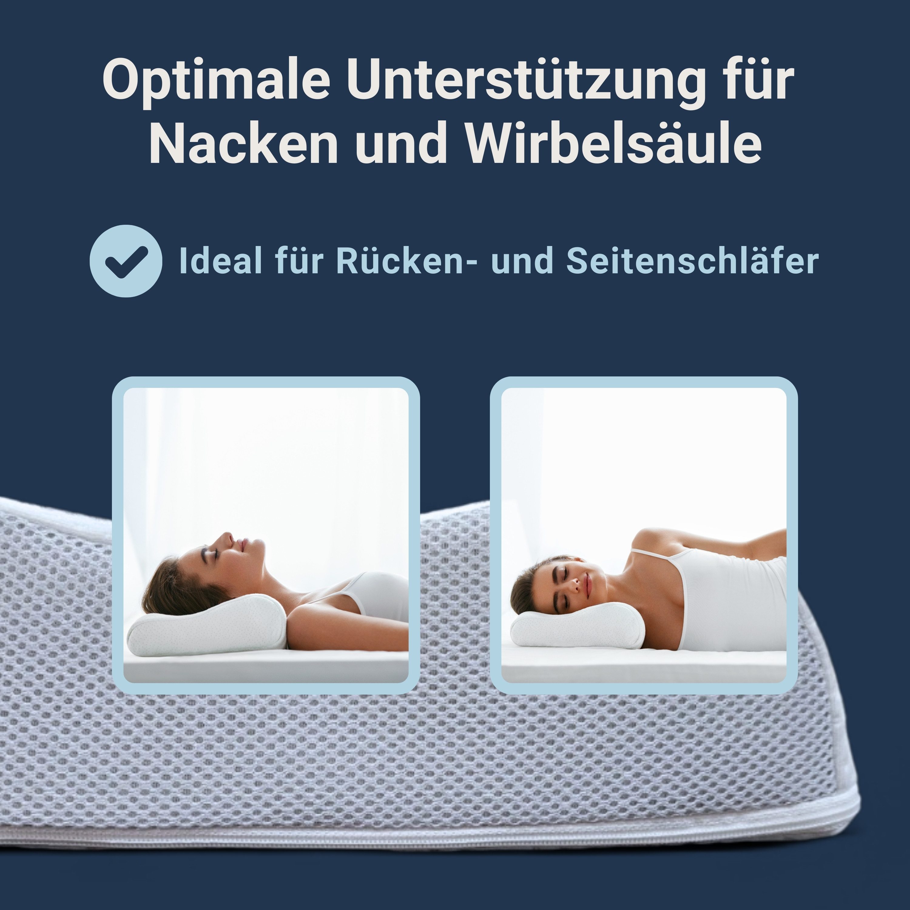 Betten-ABC Kopfkissen Mit offenporigem Kern aus Gelschaum, waschbarer Bezug
