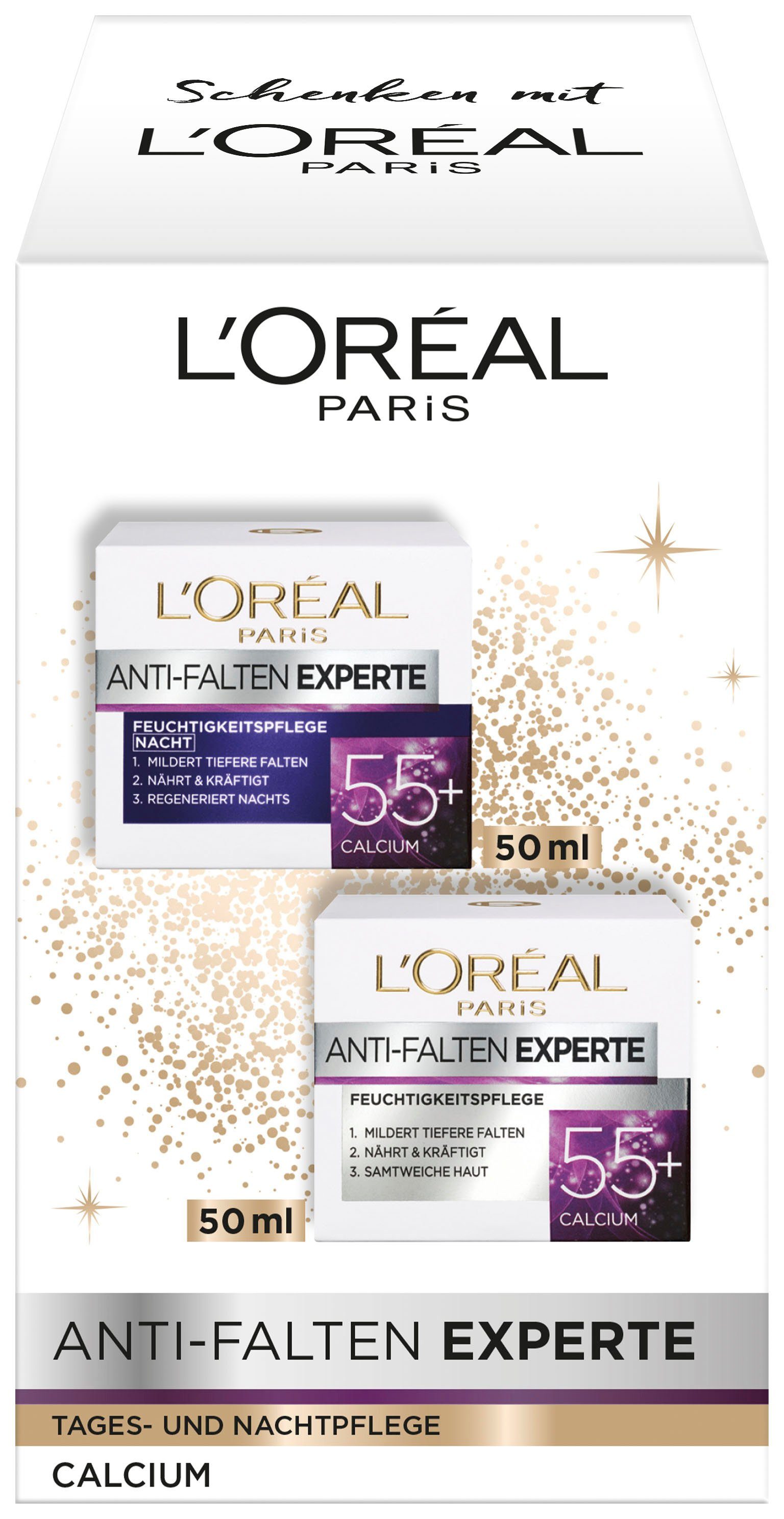 L'ORÉAL PARIS Gesichtspflege-Set Anti-Falten Experte Duo, für reife Haut, mit Calcium, pflegend