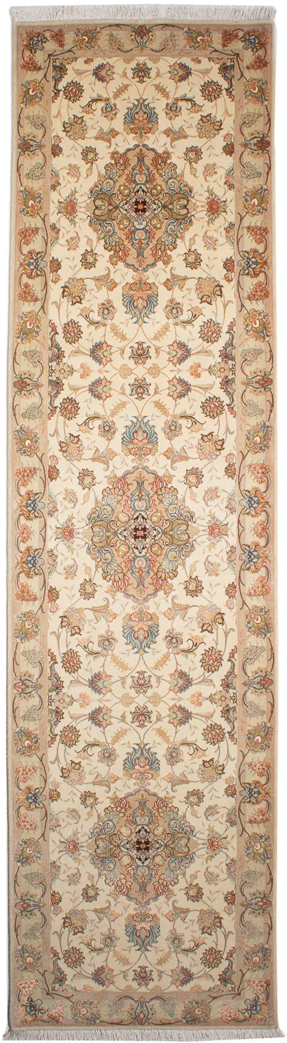 cm - Orientteppich - Handgeknüpft, Zertifikat - Täbriz Perser Einzelstück Höhe: 330 86 mit x 7 beige, rechteckig, Royal - Wohnzimmer, mm, morgenland,