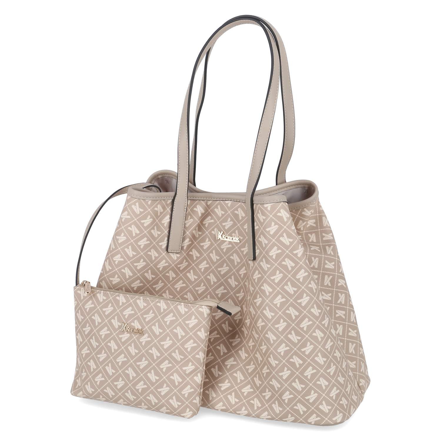 Kaerlek Handtasche Kaerlek 1005880-104 Damen Shopper Kunstleder sand