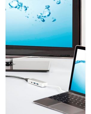 Hama USB-C USB-Hub 1:3 + HDMI auf USB Adapter USB-Kabel, SuperSpeed USB Type-C 3.1, HDMI-Ausgang für TV oder Monitor, Verteiler