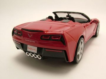 Maisto® Modellauto Chevrolet Corvette Stingray C7 Convertible 2014 rot Modellauto 1:24, Maßstab 1:24