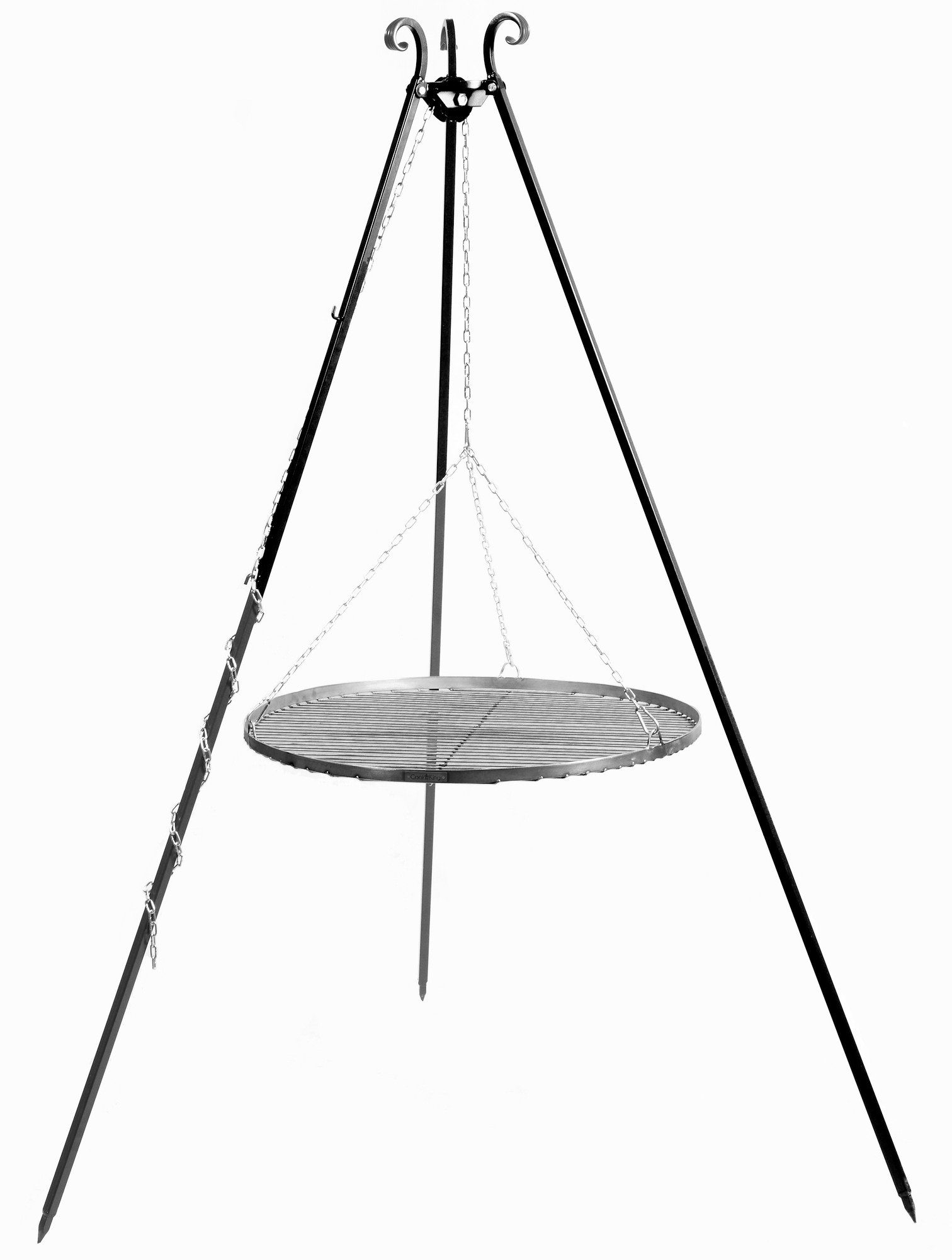 CookKing Holzkohlegrill Schwenkgrill 180 cm - Grillrost aus Rohstahl 60 cm, Grill, Grill