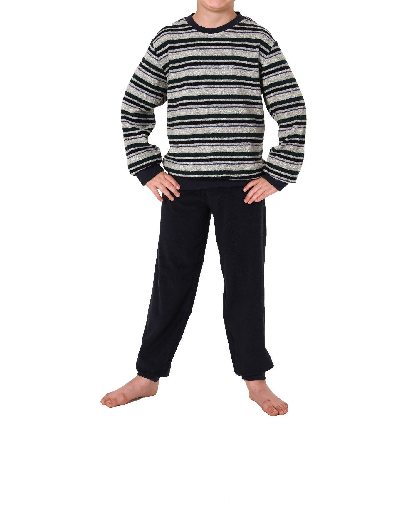 Normann Pyjama Jungen Frottee Pyjama langarm Schlafanzug mit Bündchen - 212 13 804