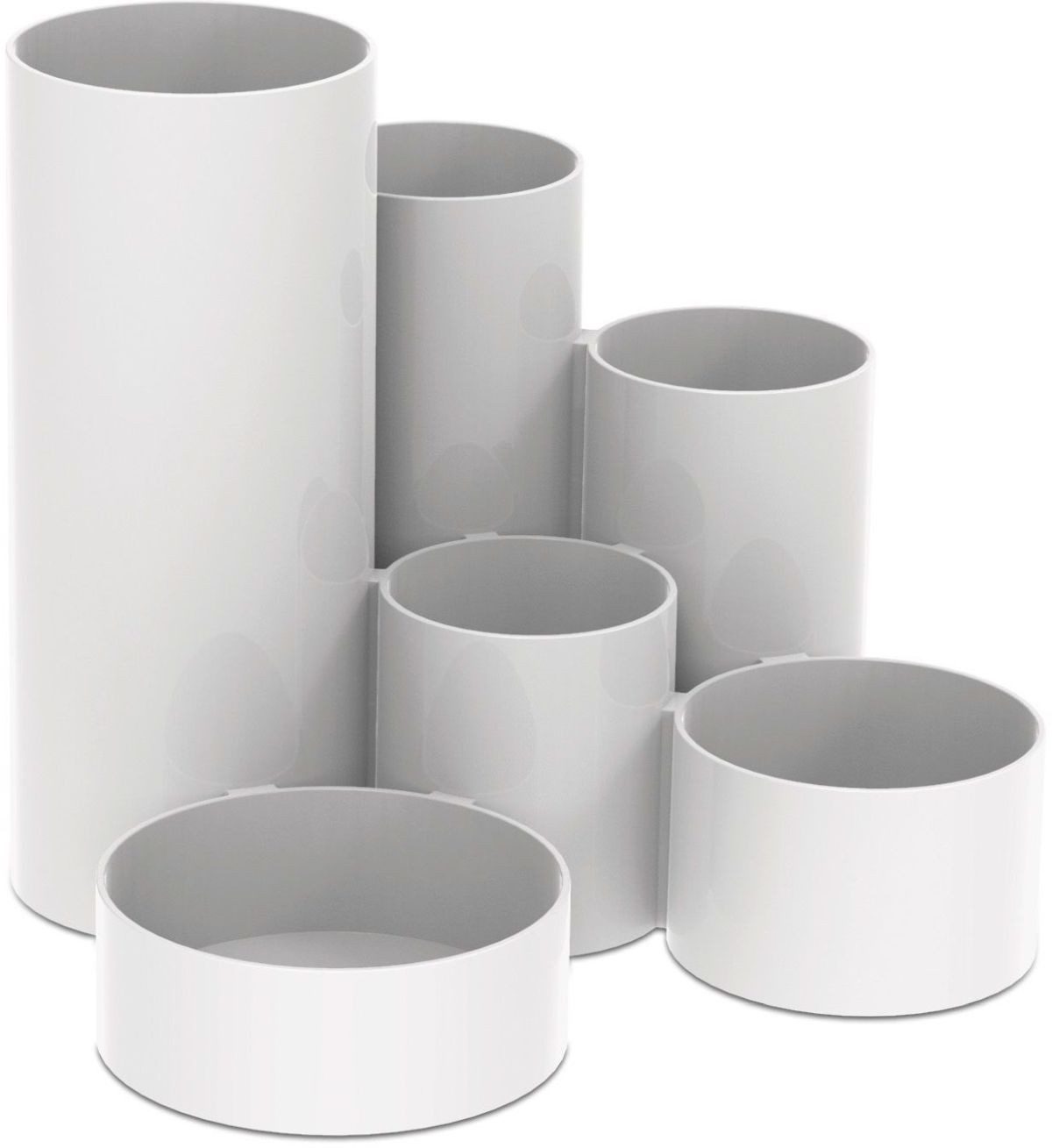 MAUL Tischaufsatz Stifteköcher Maultubo 6 Fächer Polystyrol 150x125mm weiß