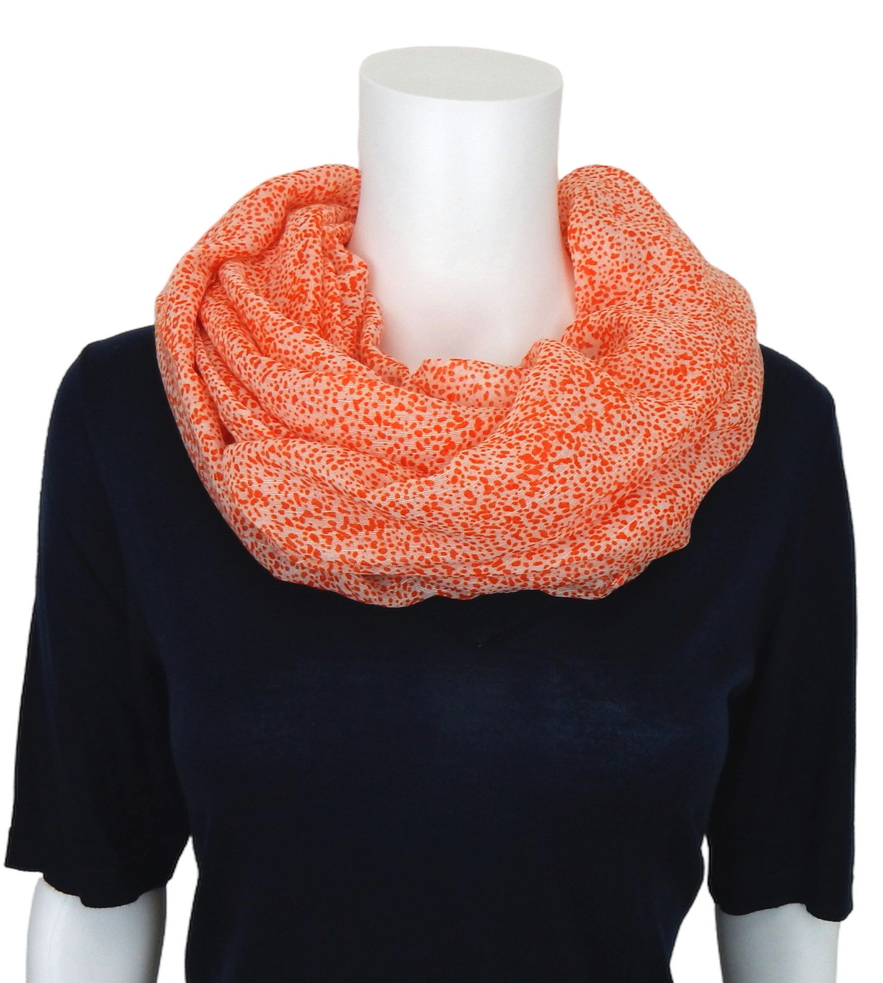 Ella Jonte Loop, leichter Rundschal in 2 Farben orange oder blau offwhite günstig online kaufen