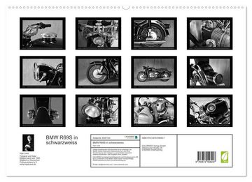 CALVENDO Wandkalender BMW R69S in schwarzweiss (Premium, hochwertiger DIN A2 Wandkalender 2023, Kunstdruck in Hochglanz)