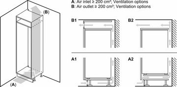 Constructa Einbaukühlgefrierkombination CK587VSE0, 177,2 cm hoch, 54,1 cm breit