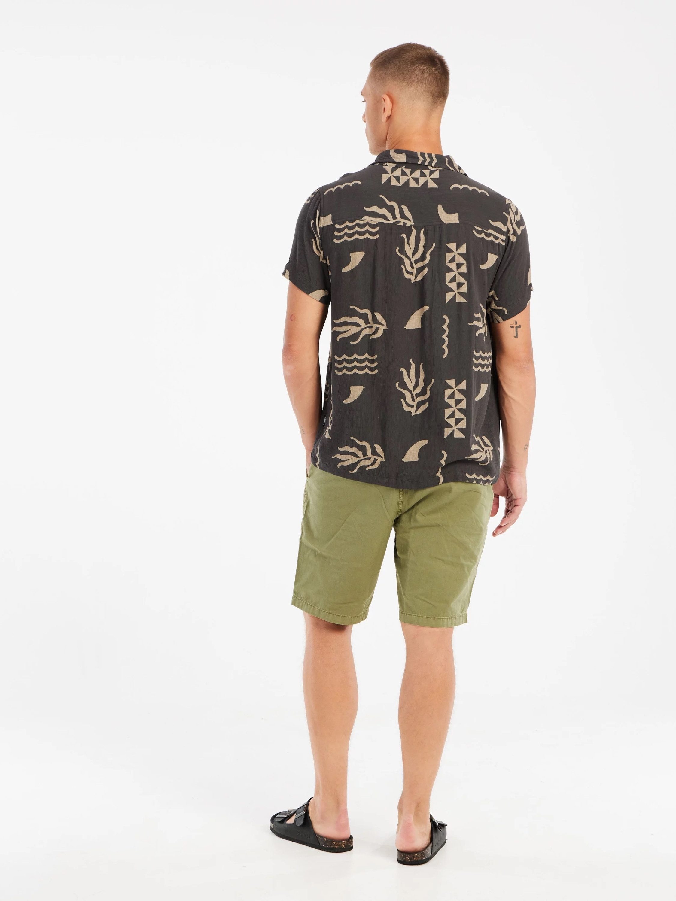 Protest Hawaiihemd PRTBucco shirt short sleeves grau