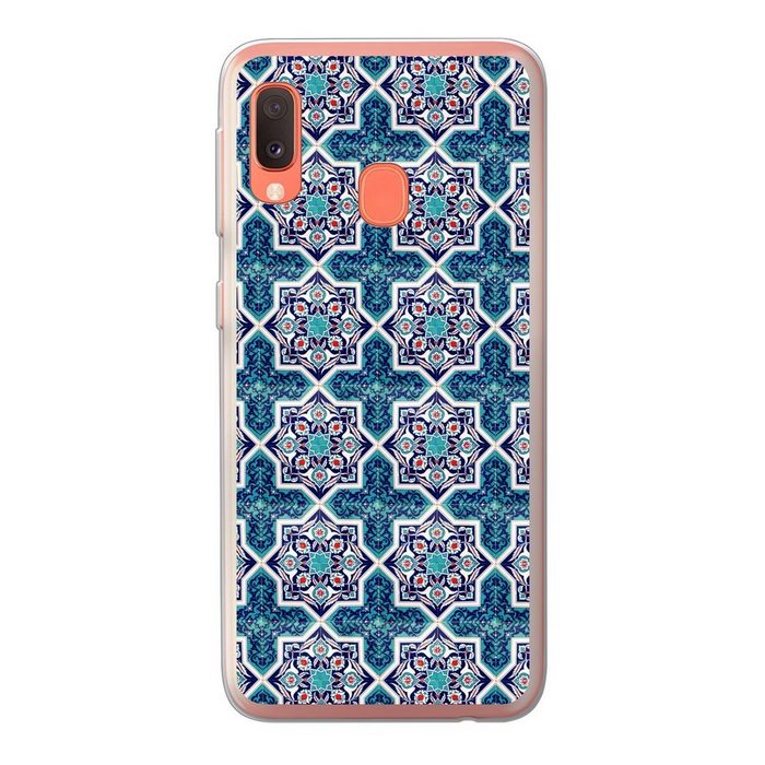 MuchoWow Handyhülle Ein marokkanisches Mosaikfliesenmuster bei dem hauptsächlich die Handyhülle Samsung Galaxy A20e Smartphone-Bumper Print Handy