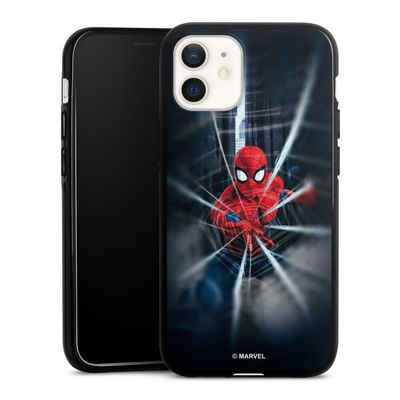 DeinDesign Handyhülle Marvel Kinofilm Spider-Man Webs In Action, Apple iPhone 12 mini Silikon Hülle Bumper Case Handy Schutzhülle