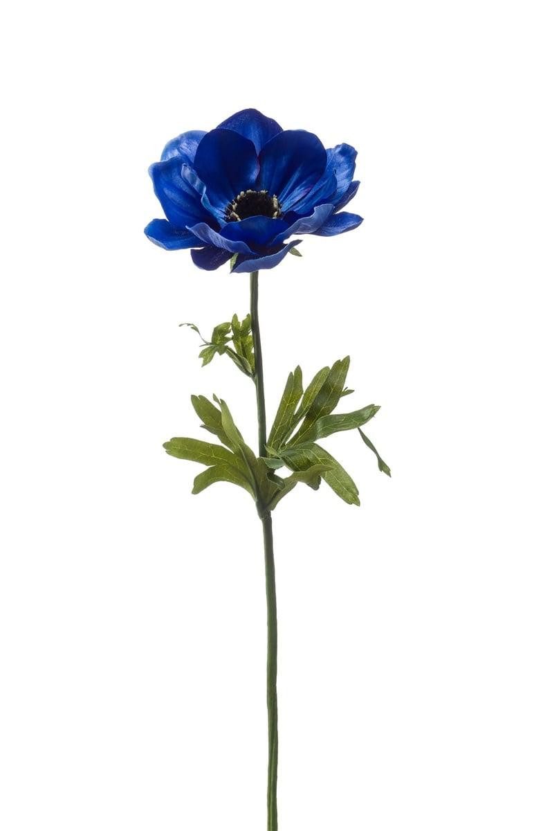 Kunstblume Künstliches Windröschen URASSAYA, dunkelblau, 45cm Anemone, artplants, Höhe 45.0 cm