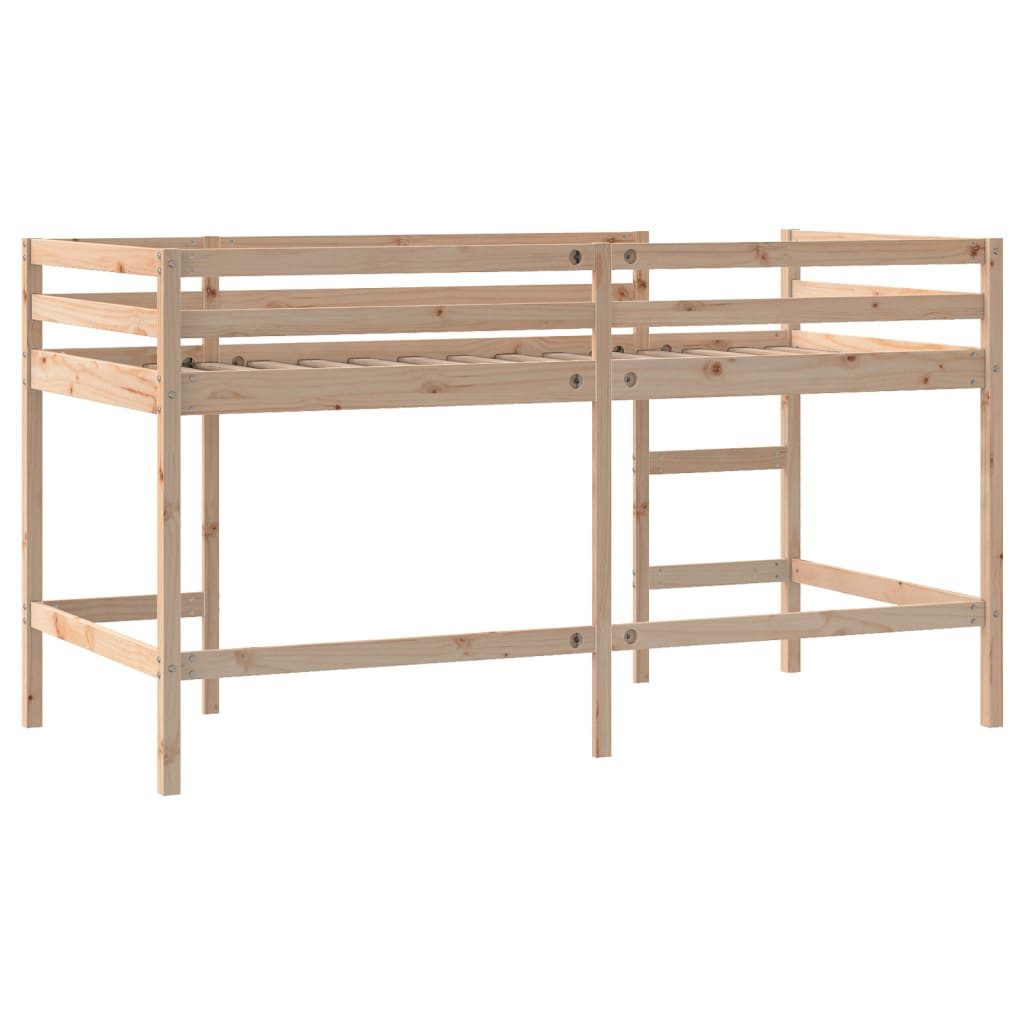 vidaXL Hochbett Kinderhochbett mit Leiter 80x200 cm Massivholz Kiefer
