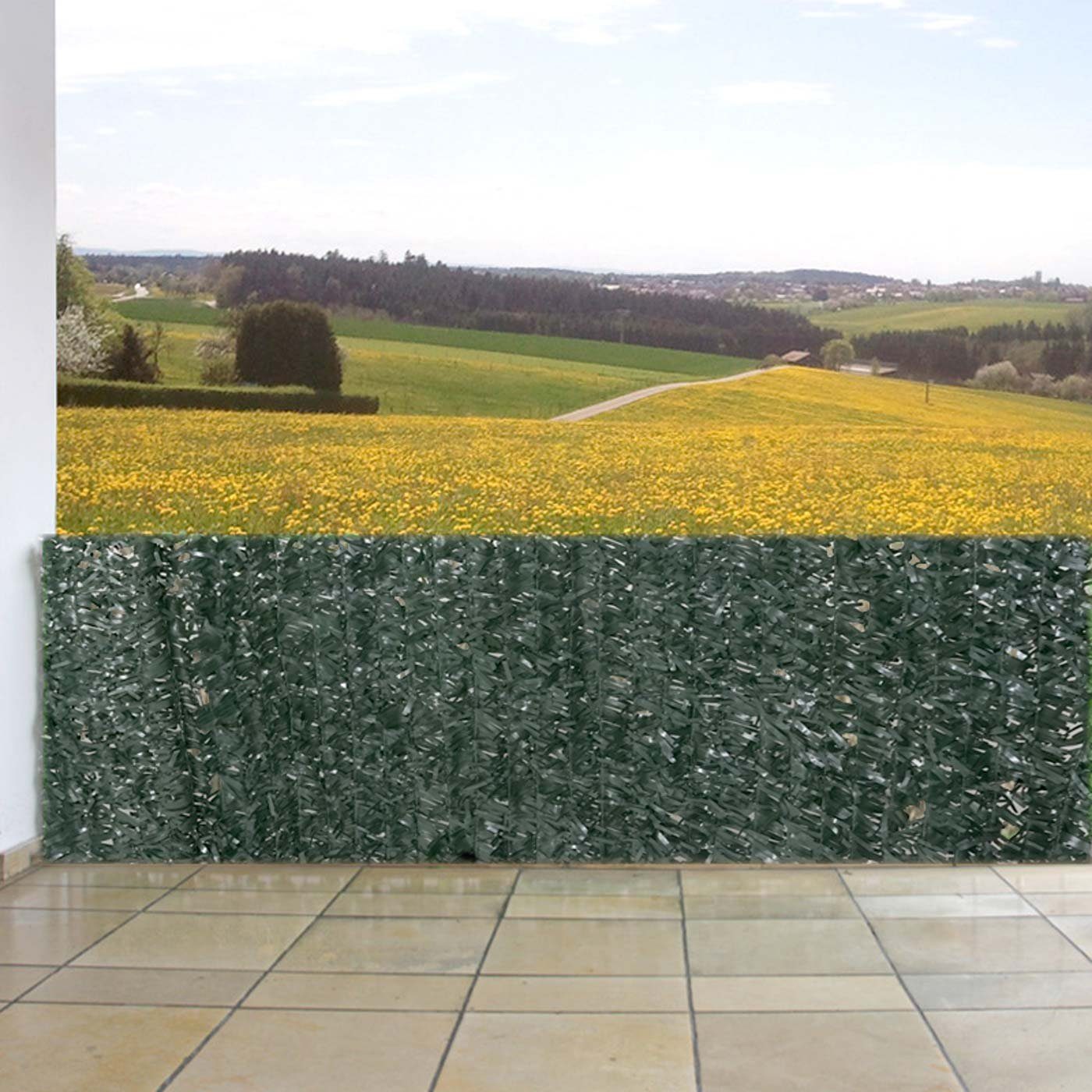 MCW Balkonsichtschutz N77 300x100cm Tanne - 300x100cm Tanne Dunkel günstig online kaufen