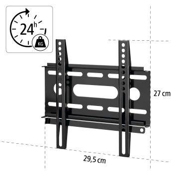 Hama TV Wandhalter, - 37 (37 (bis flach, 94cm 200x200) TV-Wandhalterung, (von-bis): Fernsehhalterung, Zoll) 50x50 VESA bis Zoll