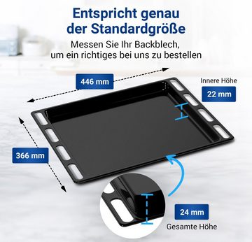 Whirlpool Backblech Fettpfanne C00137834, emailliert, 446 x 366 x 24 mm emailliert für Backofen