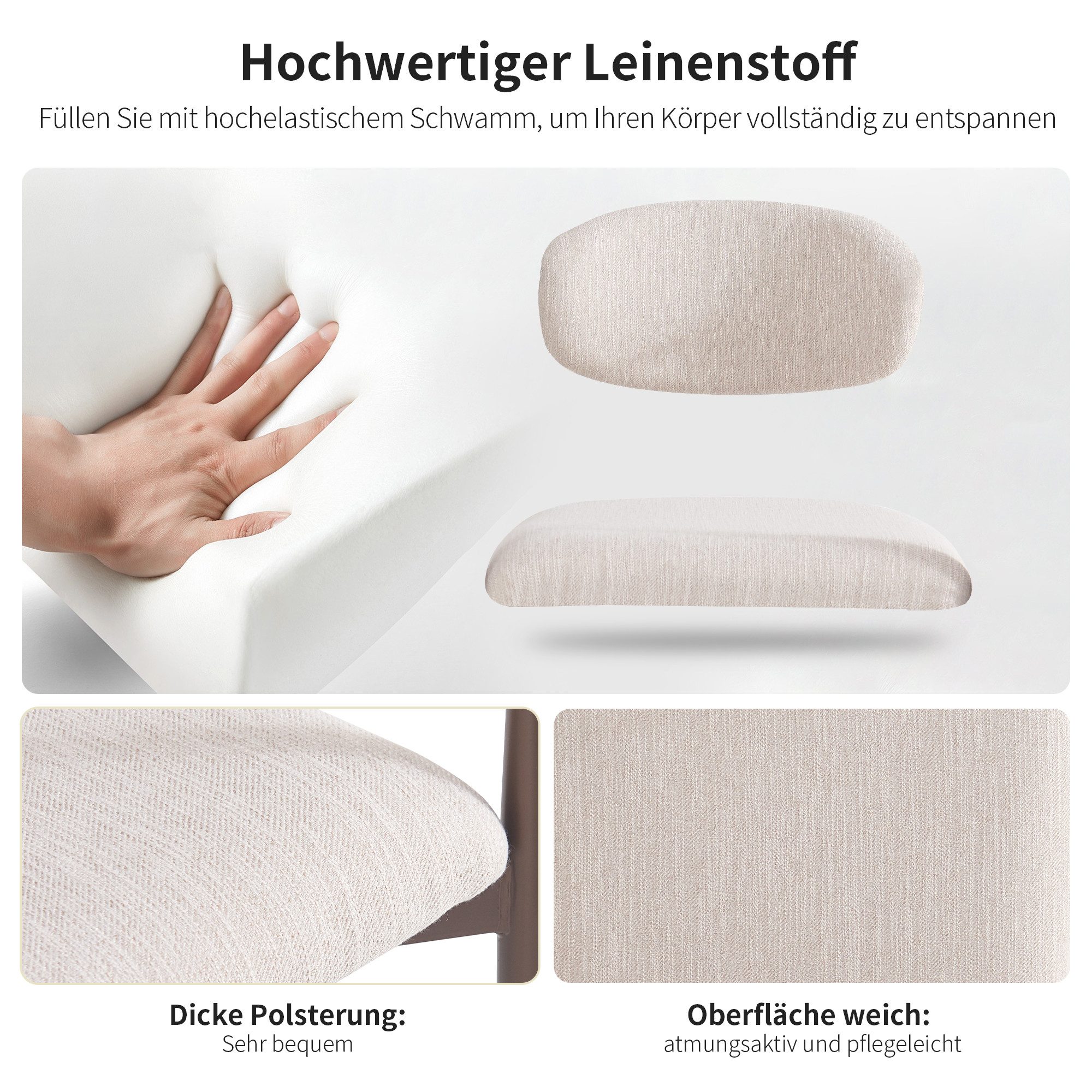 HAUSS SPOLE Esszimmerstuhl 6 St ergonomischer günstig online kaufen
