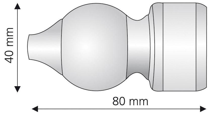 Liedeco Gardinenstangen-Endstück, Gardinen, (Set, 2-St), für günstig online kaufen