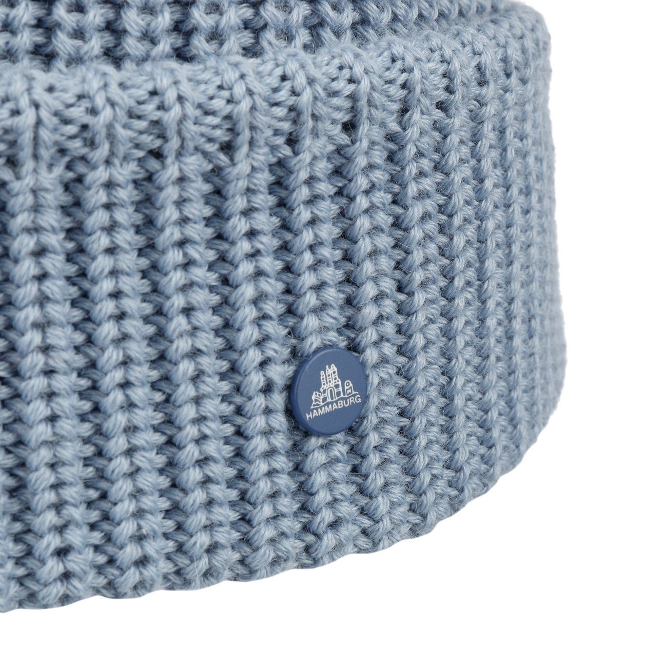 (1-St) Beanie Italy hellblau in Mütze Umschlag, mit Made Hammaburg