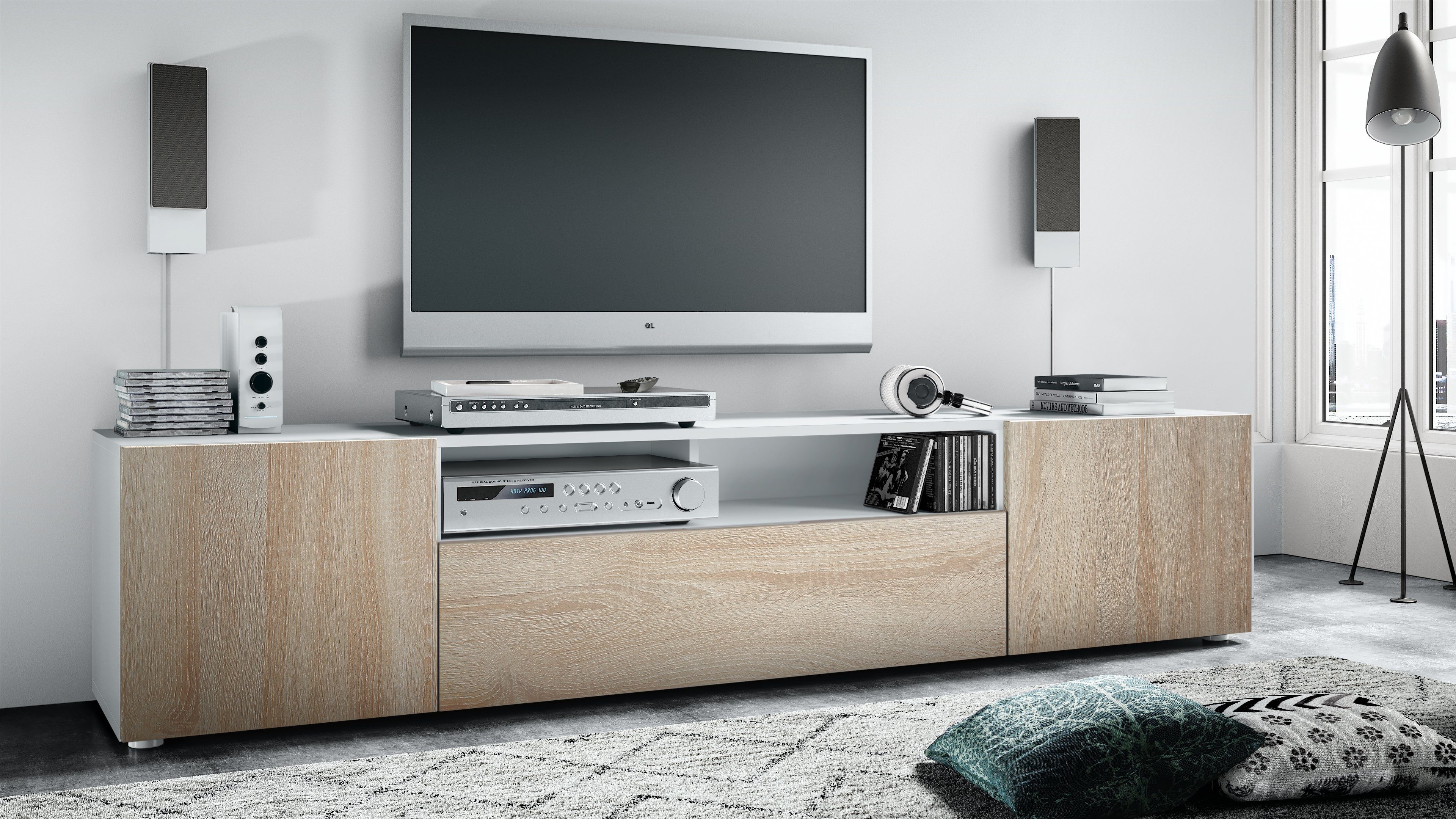 Vladon Lowboard Mogan (TV-Kommode, mit 2 günstig online kaufen