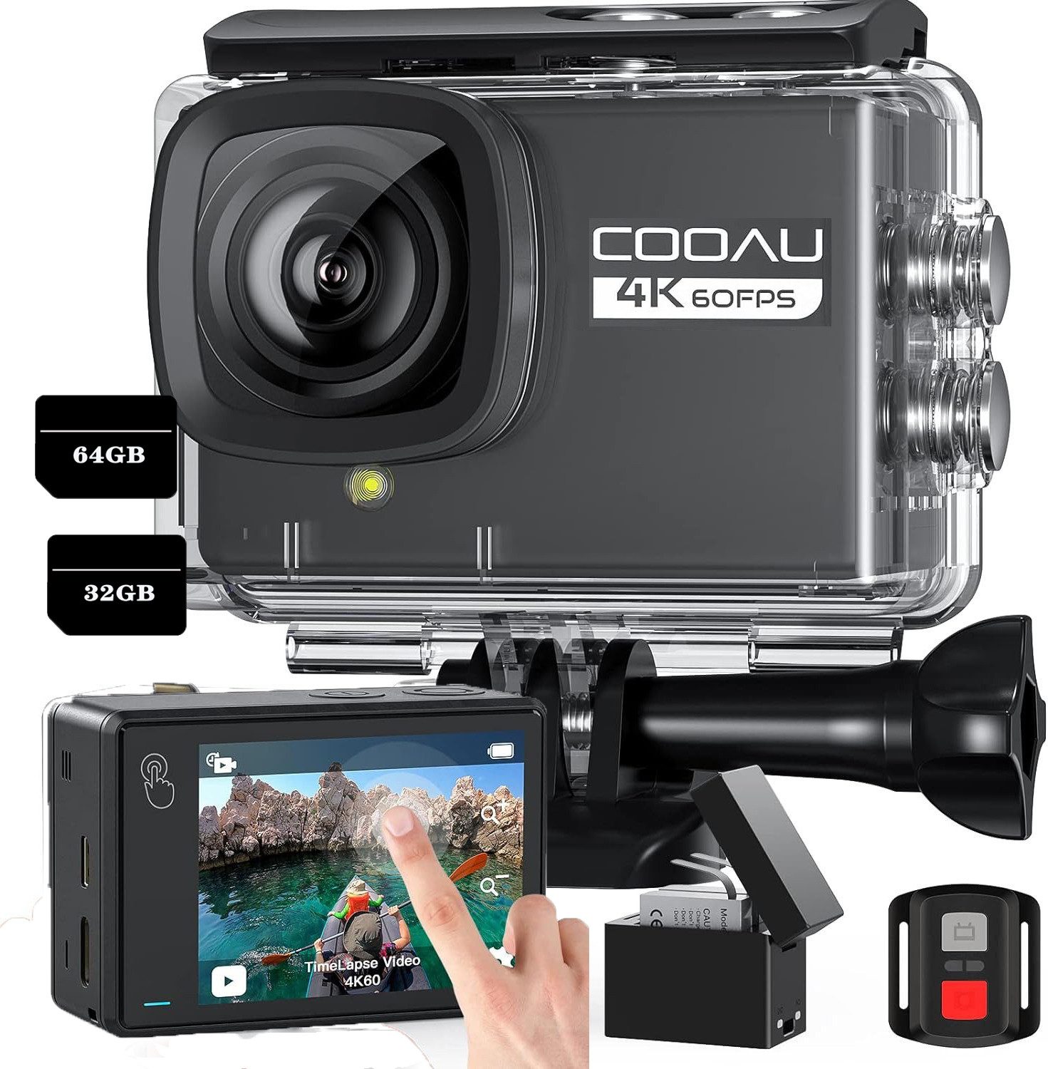 Action Cam 4K 48MP Unterwasserkamera mit 170°Weitwinkel camcorder Action Cam