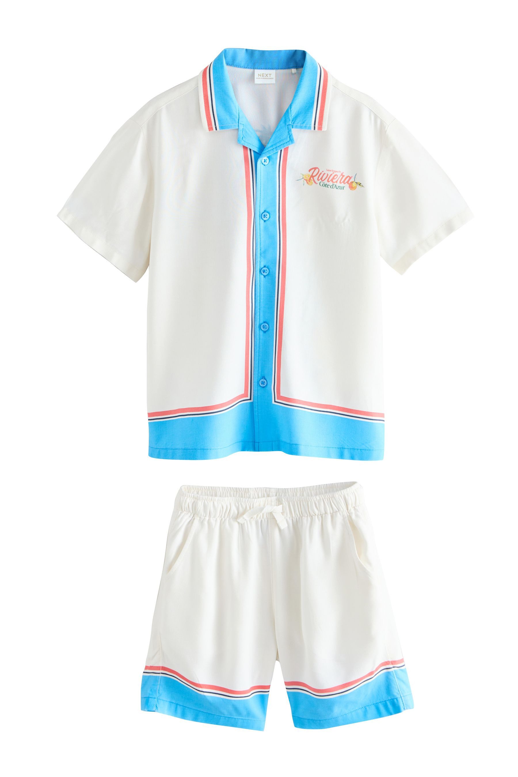 Next Shirt & Shorts Kurzarmhemd mit Reverskragen und Shorts im Set (2-tlg)