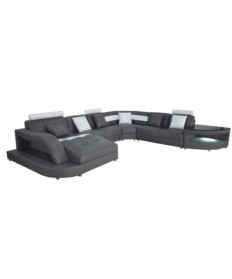 Ecksofa, L6015 Sofas Sofa Modern U-Form Design JVmoebel Eck Leder Wohnlandschaft