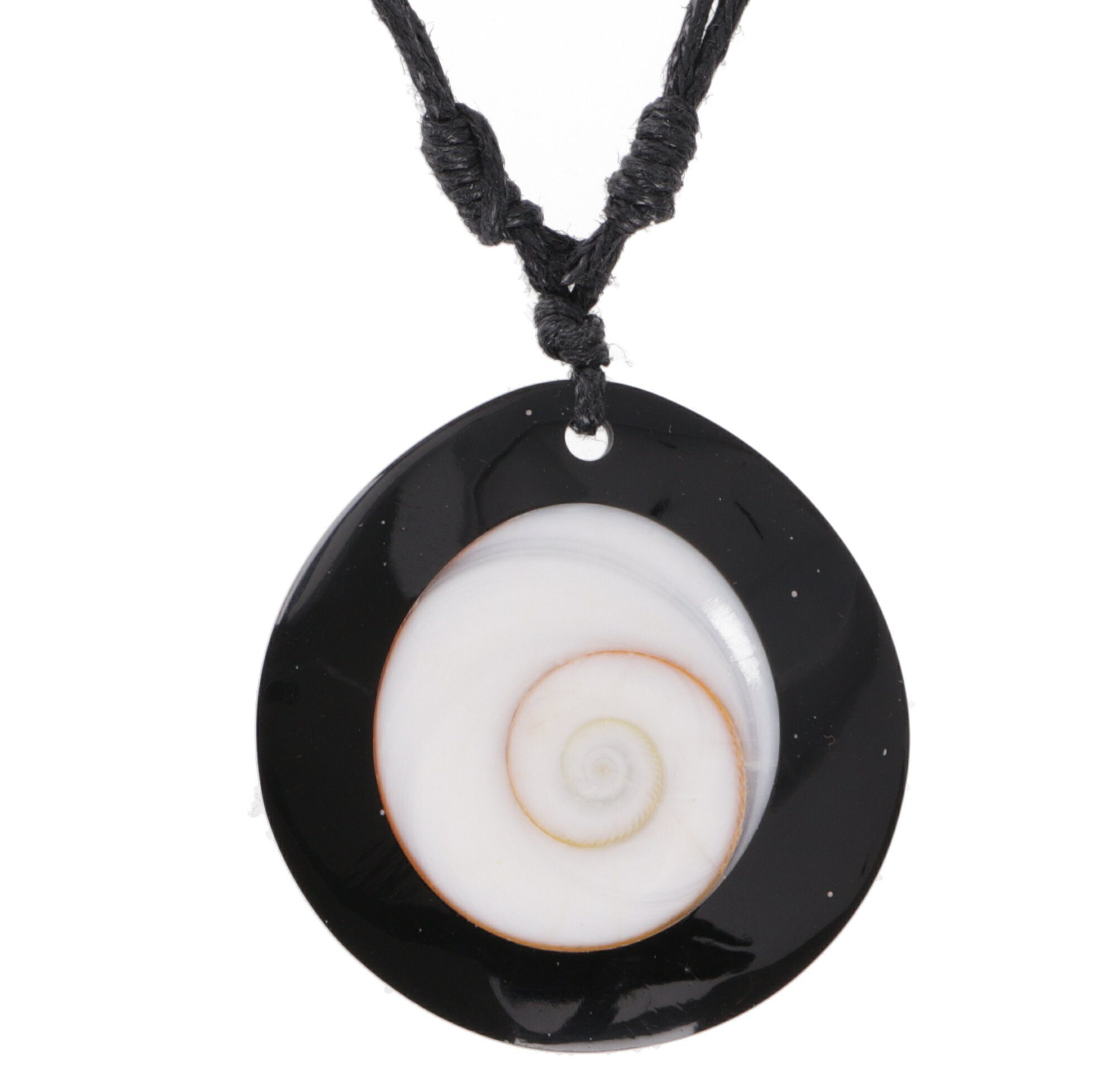 Guru-Shop Perlenkette Ethno Kette mit Perlmutteinlage, günstig online kaufen