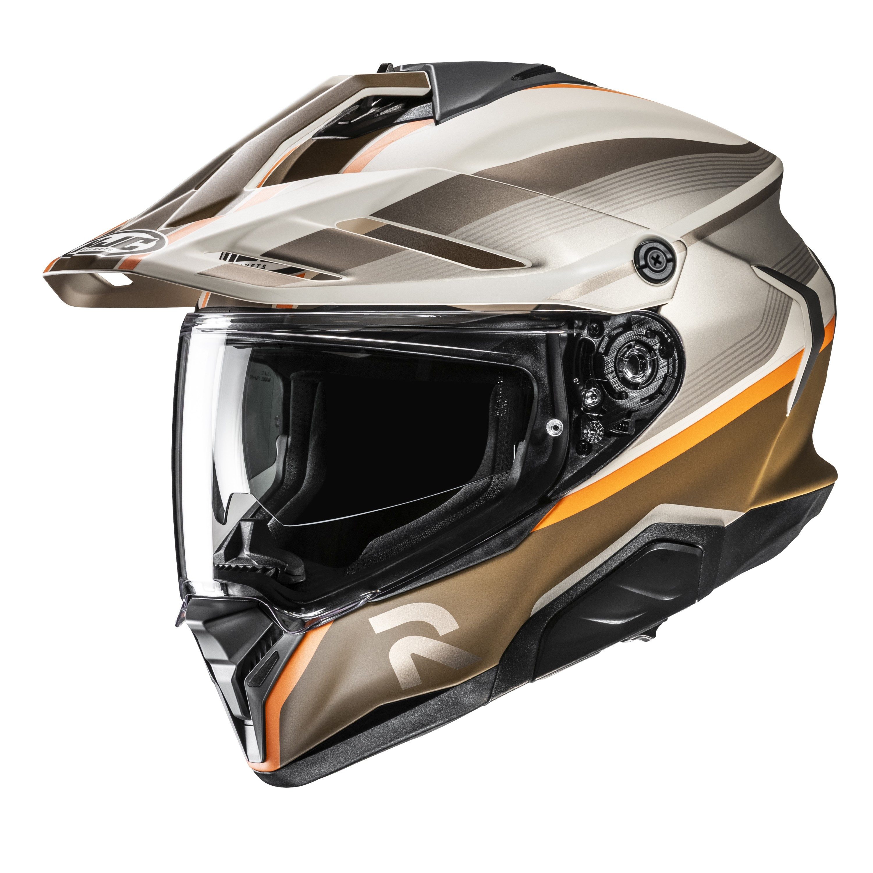 HJC Motorradhelm, RPHA 60 Arbre MC7SF Adventure Motorrad Helm Braun Beige Orange Matt