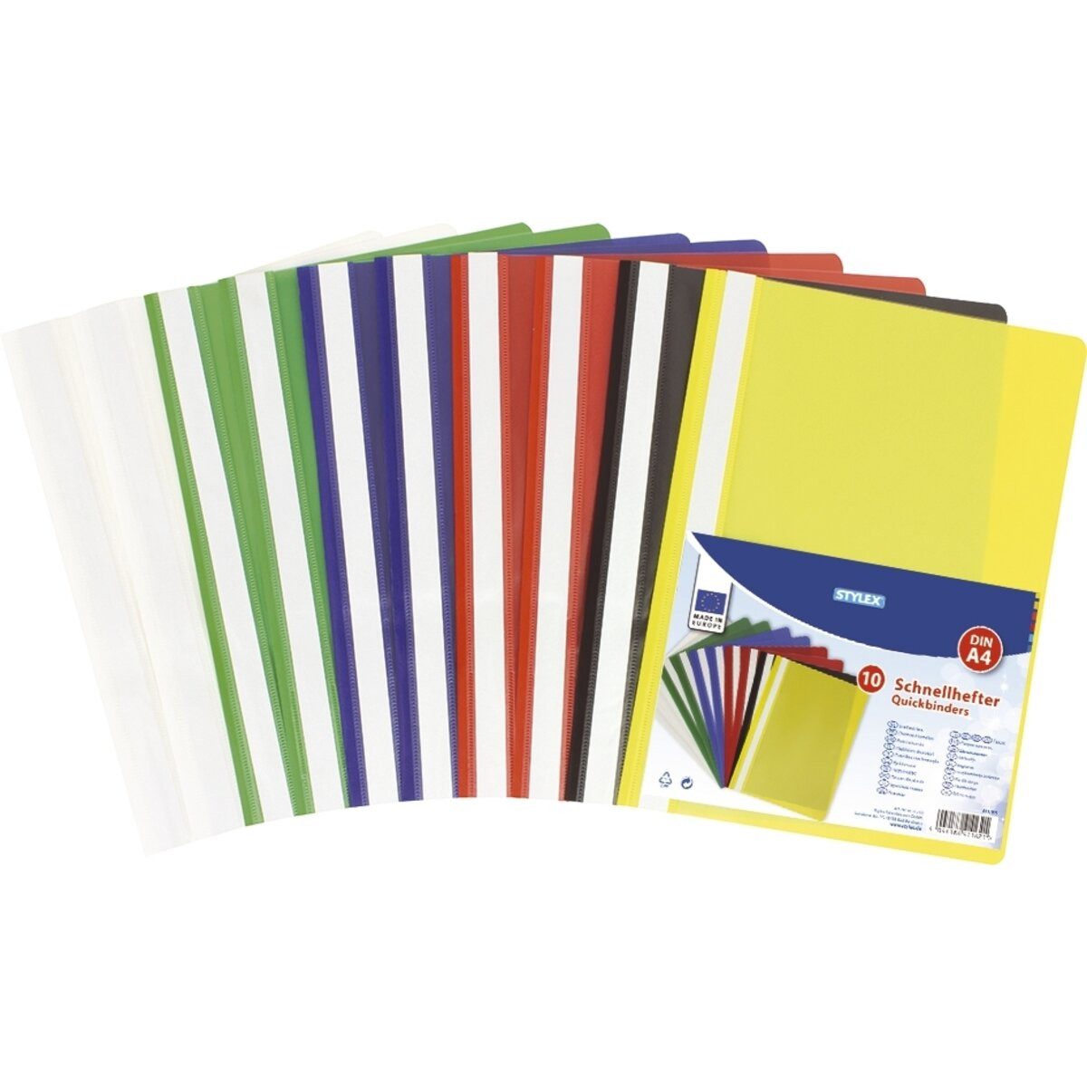STYLEX Hefter Schnellhefter - A4 Plastik sortiert.