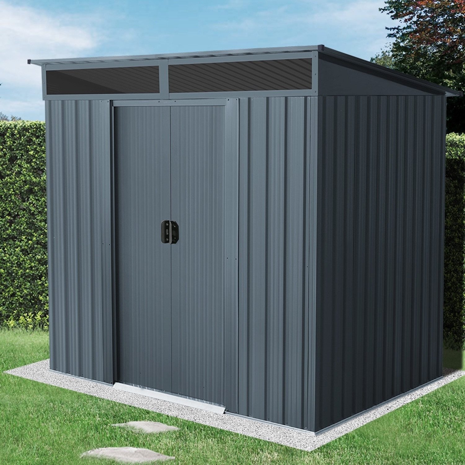 Pergart Gerätehaus Lüttich, Tageslichtband für für hellen Innenraum