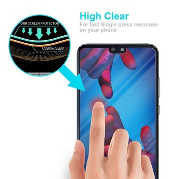 Cadorabo Schutzfolie Tempered Retail Packaging, (Huawei P20 PRO / P20 PLUS), Schutzglas Panzer Folie (Tempered) Display-Schutzglas mit 3D Touch
