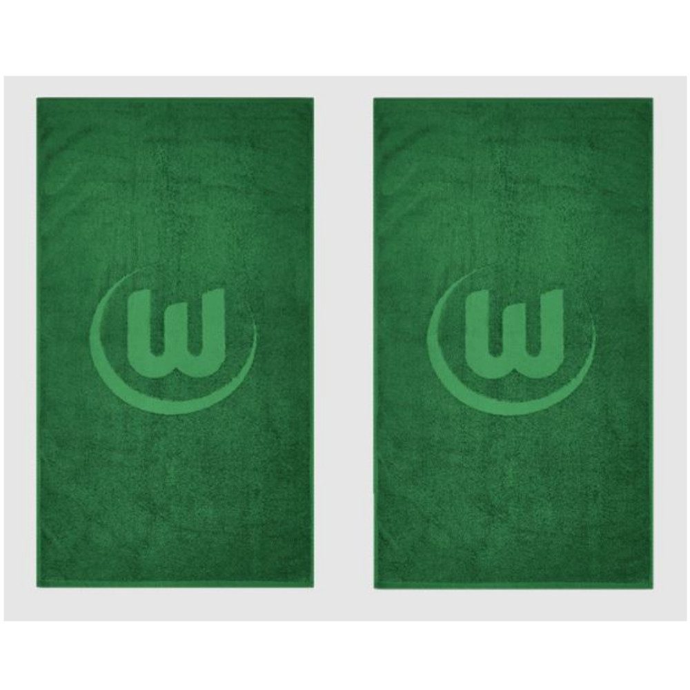 VfL Wolfsburg Handtuch VfL Wolfsburg Gästehandtuch 2erSet Logo Dunkelgrün