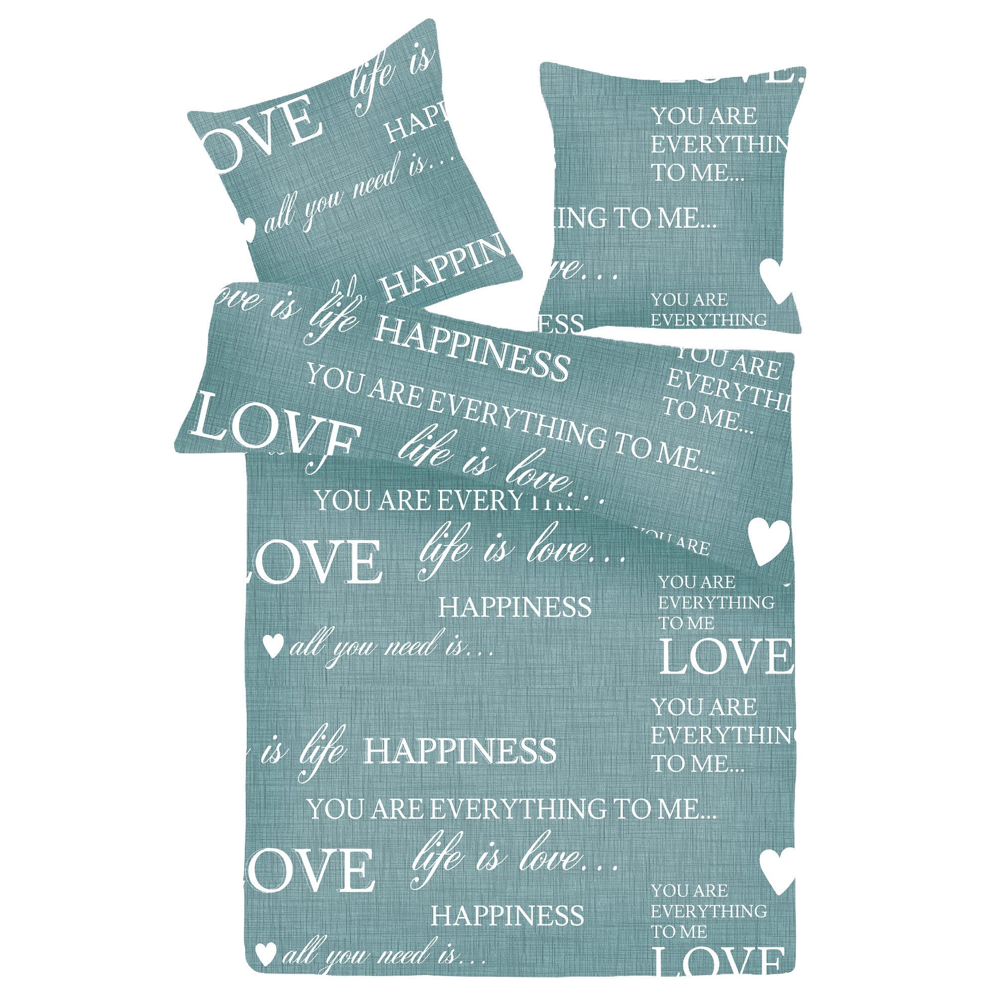 Bestlivings Bettwäsche Set - Kopfkissenbezug und Bettbezug mit Reißverschlu günstig online kaufen