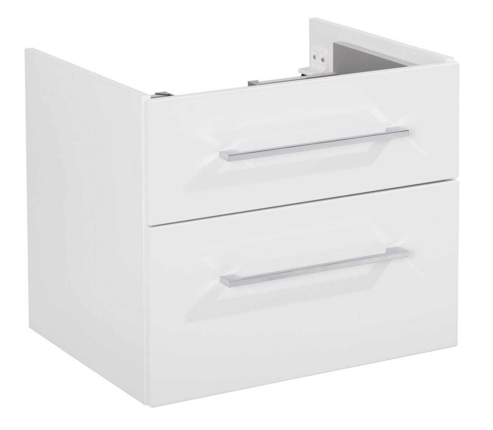 FACKELMANN Waschbeckenunterschrank HYPE 3.0 Waschtischunterschrank 60 cm, Badezimmer Schrank Weiß