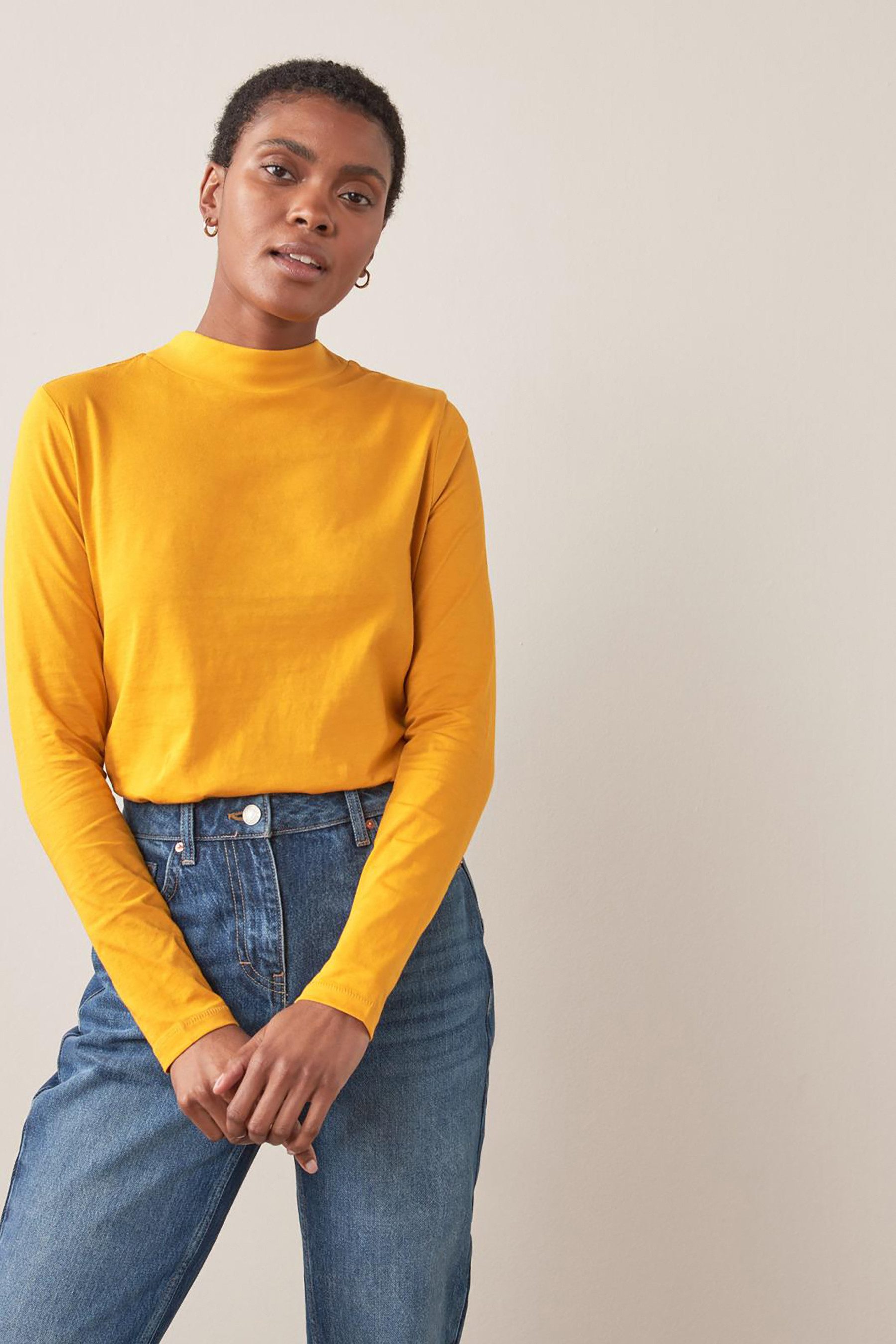 Next Langarmshirt Hochgeschlossenes Langarm-Shirt (1-tlg) günstig online kaufen