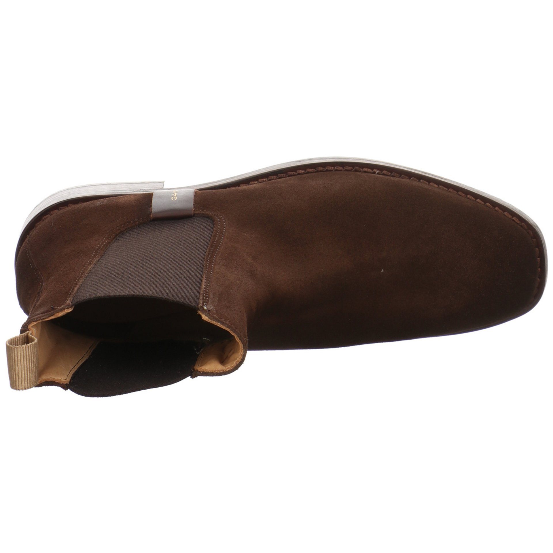 Chelsea dark Leder-/Textilkombination Gant Damen Schuhe Stiefelette Stiefeletten brown FAYY Boots