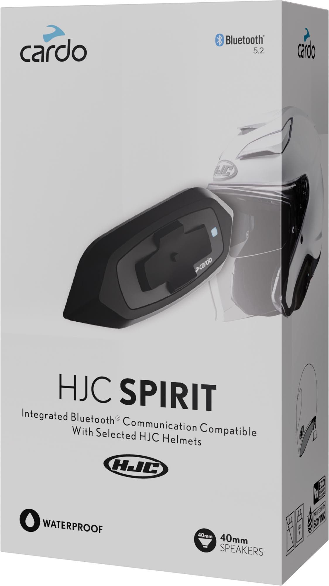 Cardo Motorradhelm HJC Spirit Kommunikationssystem Einzelset, Bluetooth-intercom,universales Kommunikationssystem (ucs),Wasserd