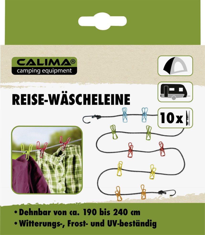 CALIMA Wand-Wäscheleine Calima Camping-Reise-Wäscheleine
