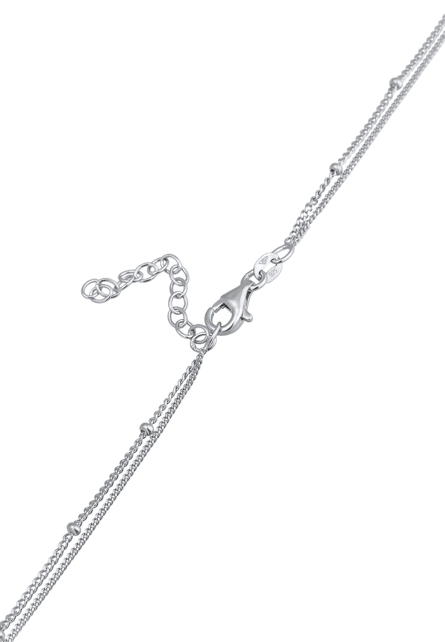 Silber 925 Elli Layerkette Zirkonia Choker Kreuz Ketten-Set