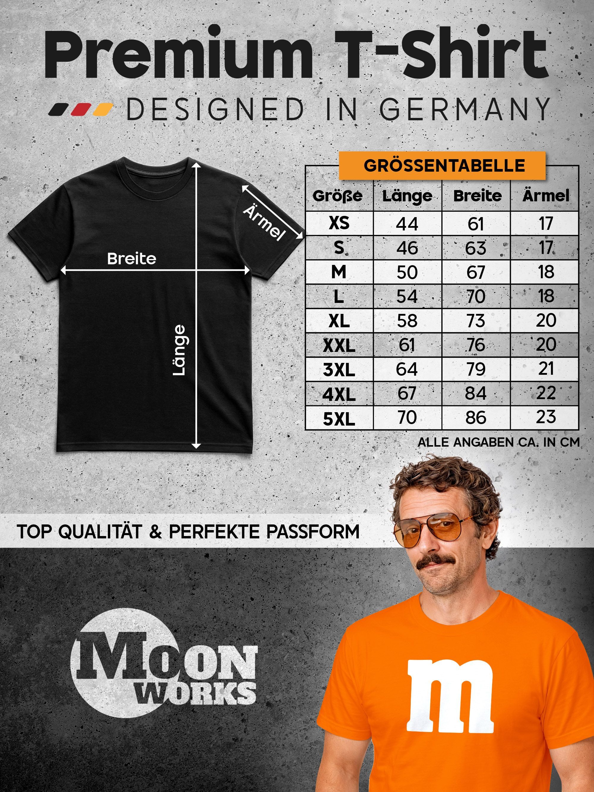 MoonWorks Print-Shirt Herren T-Shirt Gruppen-Kostüm M Aufdruck Kostüm Fasching Karneval mit Print