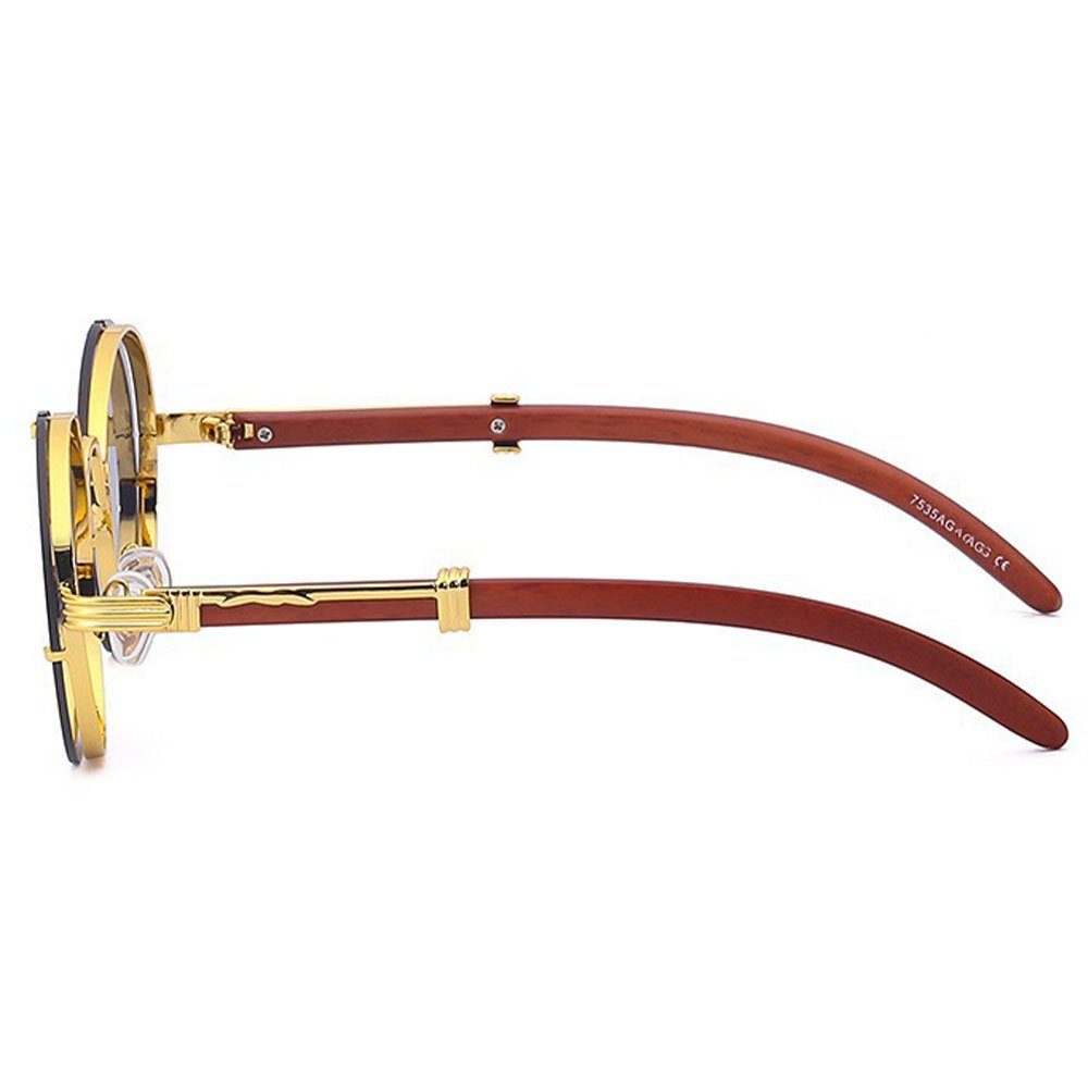 Sonnenbrille für Modelle AUzzO~ Polarisiert Brillenetui und Retro Outdoor UV-Schutz Frauen Braun Männer Vintage mit
