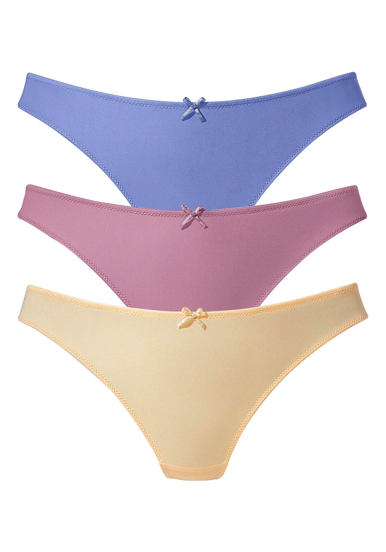 petite fleur String (3-St) hinten komplett aus zarter Jacquardspitze