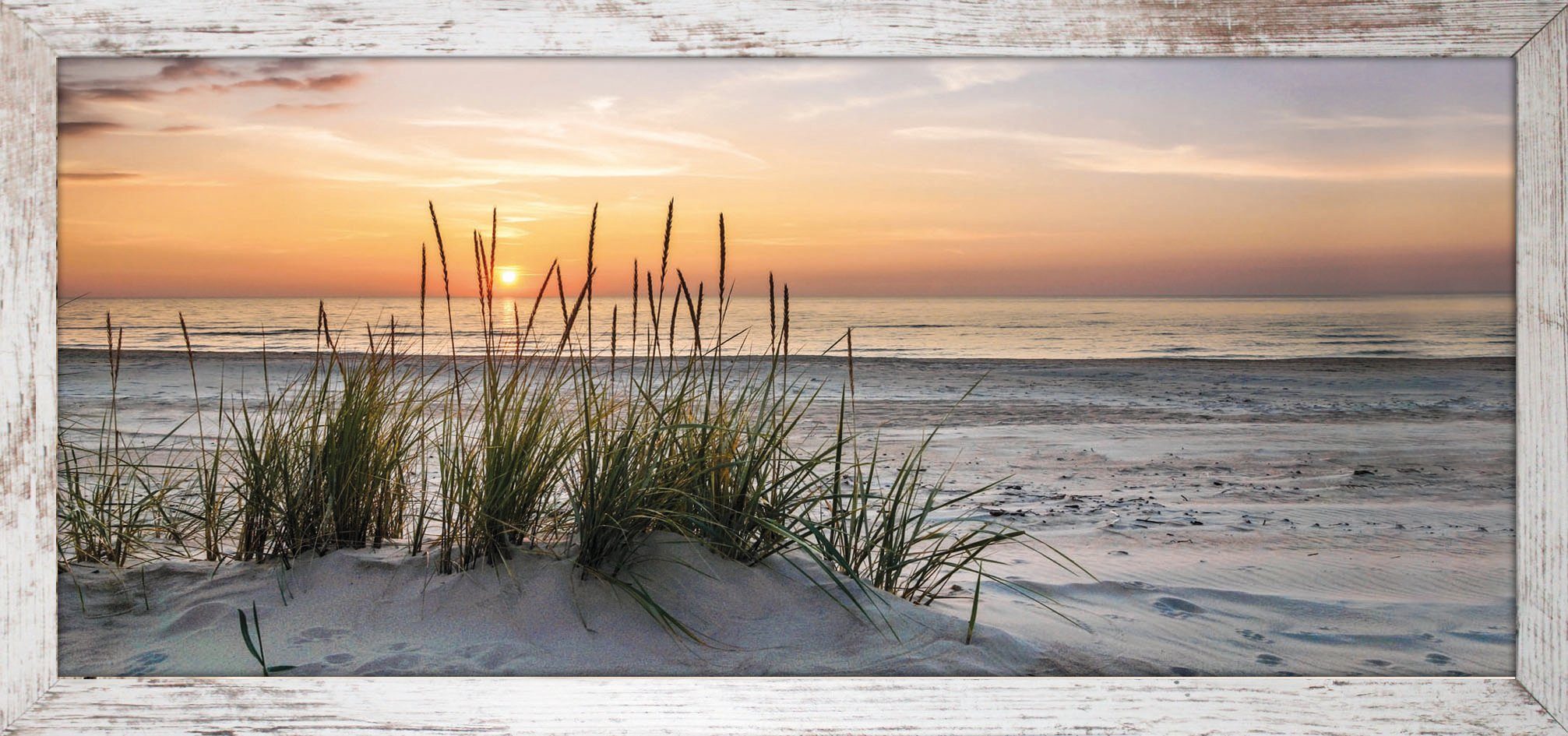 Bönninghoff Bild mit Rahmen Strand, Sonnenuntergang, günstig online kaufen
