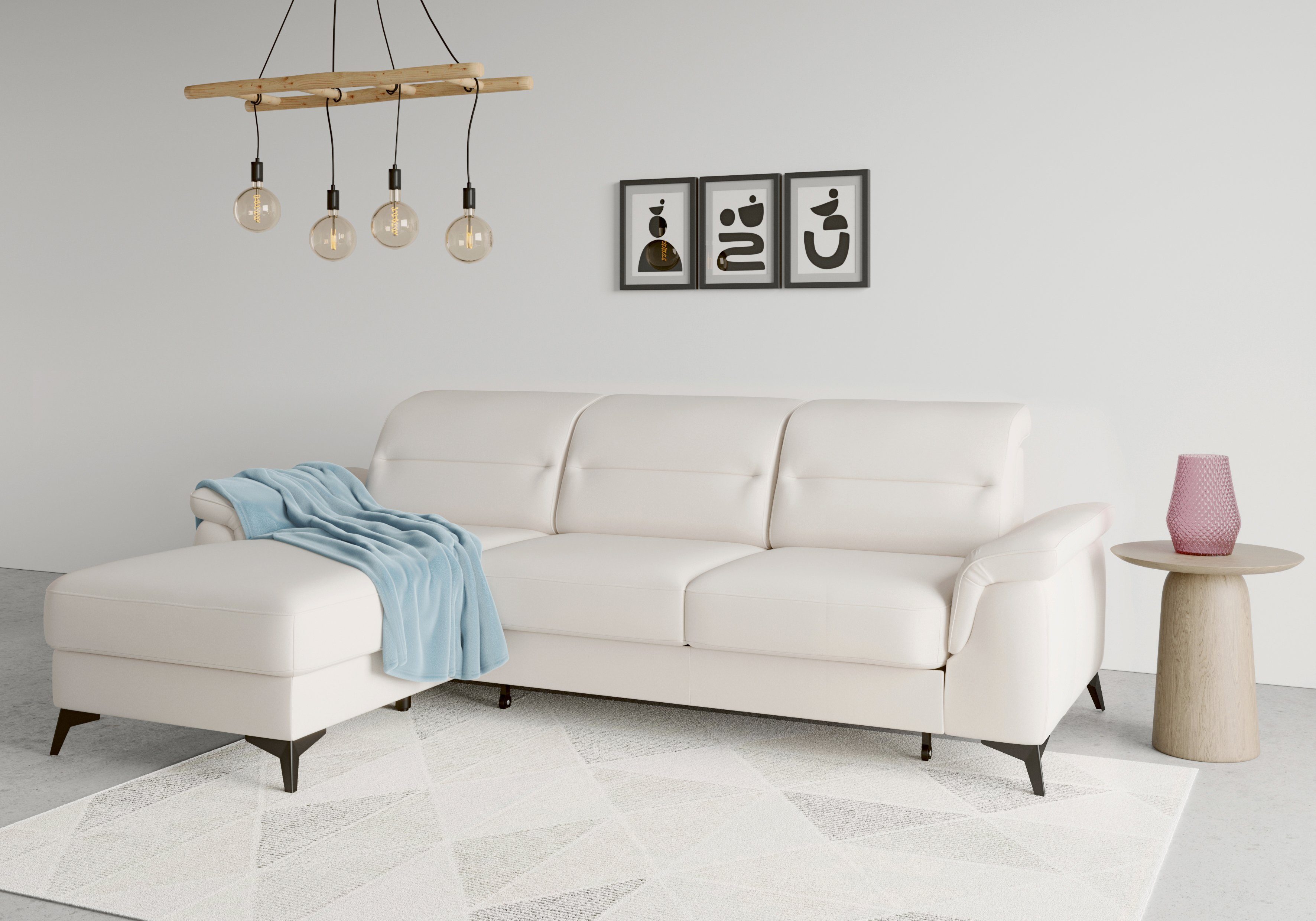 sit&more Ecksofa Sinatra L-Form, mit Recamiere, optional mit Kopfteilverstellung und Armteilfunktion