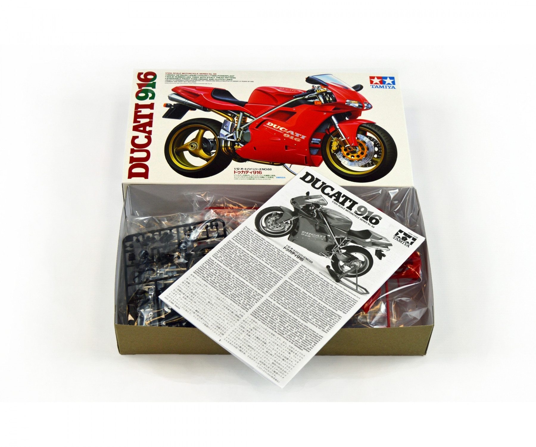 Tamiya Modellbausatz Tamiya Ducati 916 Desmo. 1993 Motorrad 1:12 Plastik Modellbau Bausatz