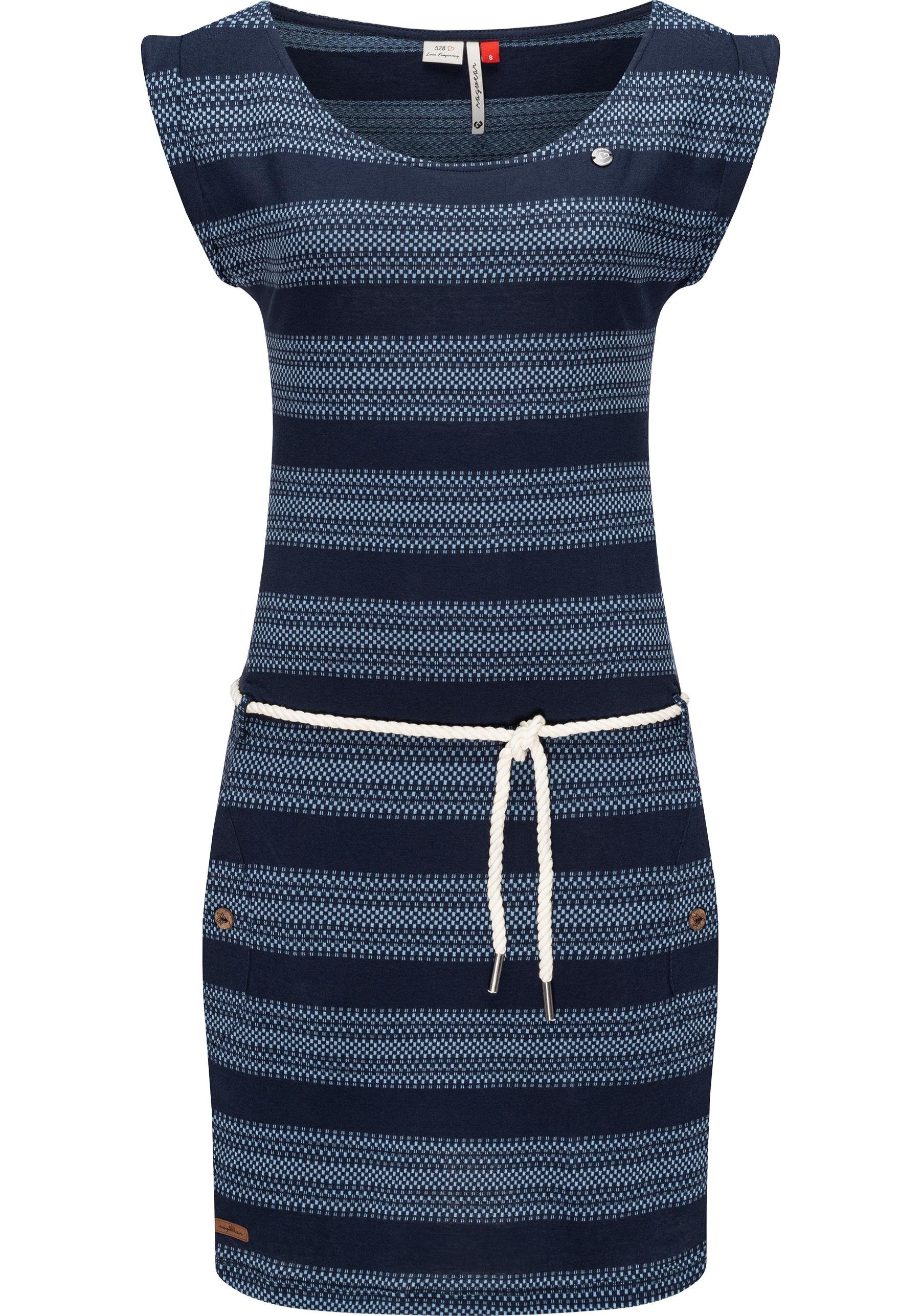 Ragwear Sommerkleid Tag Blockstripes Intl. leichtes Jersey Kleid mit  Streifen-Muster