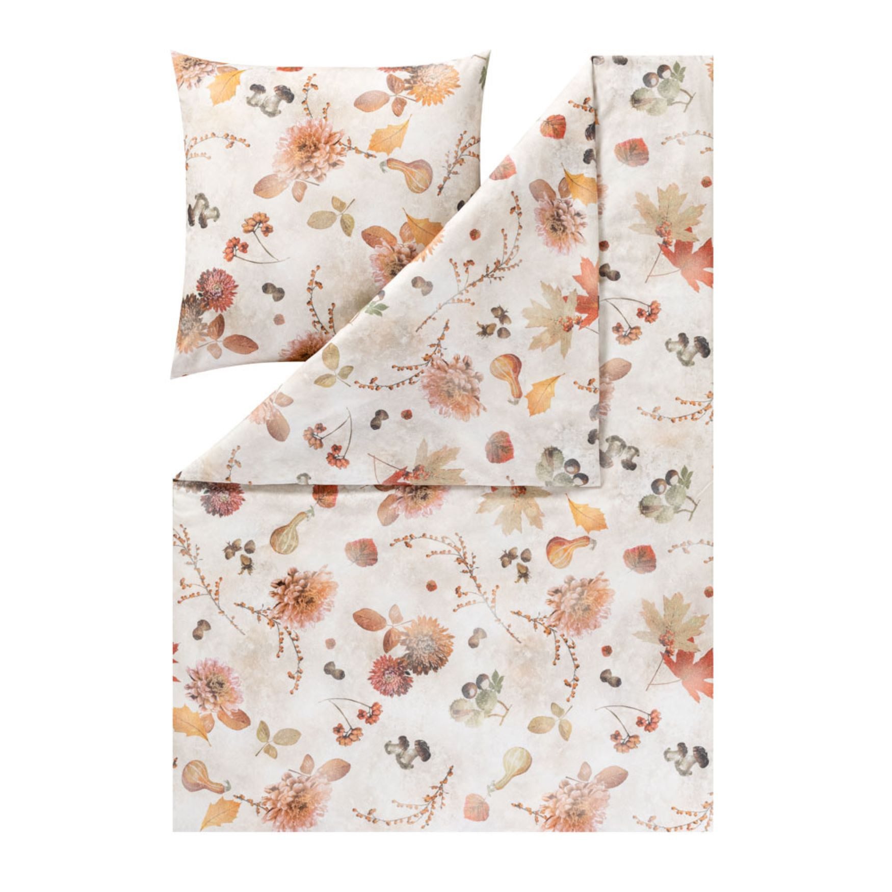 Estella Bettwäsche Estella Kuschel Flanell Bettwäsche 135x200 Autumn Blätte günstig online kaufen
